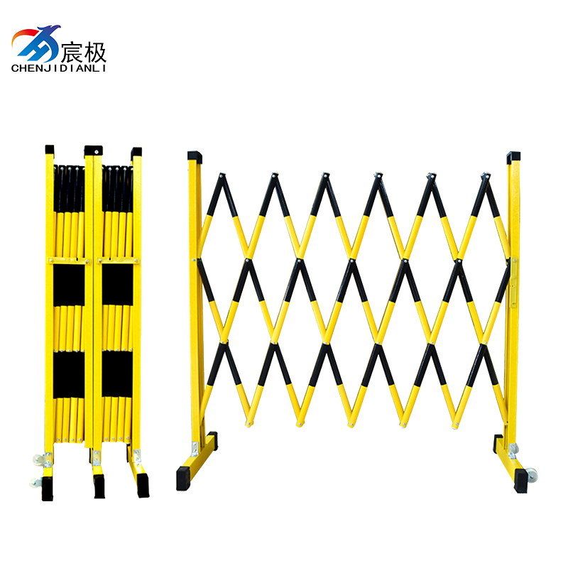 宸极CH-WL-1235玻璃钢伸缩围栏 1.2*3.5米 黑黄相间(台)